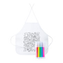 Yolen white  colouring apron 