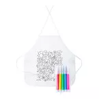 Yolen blanc  tablier à colorier 