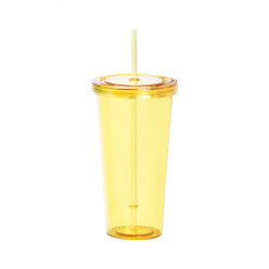 Combler jaune  Gobelet en plastique 