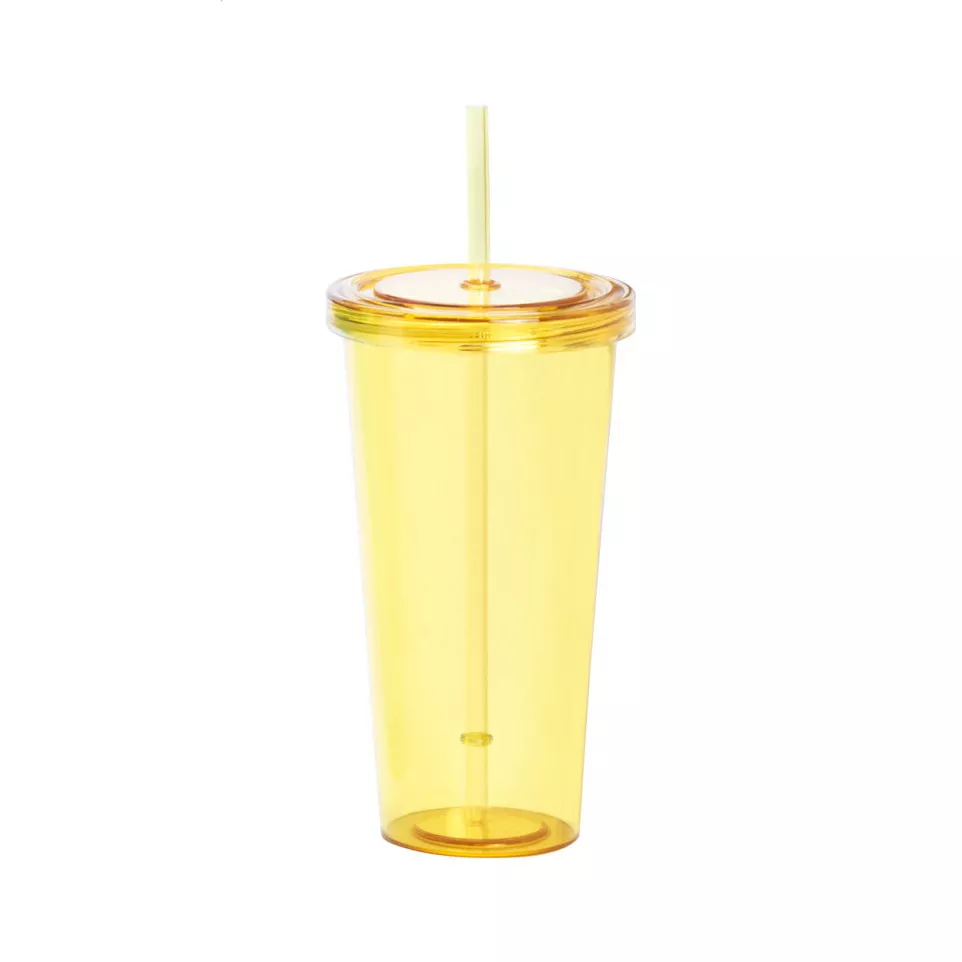 Combler jaune  Gobelet en plastique 