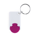 Trolex pink white trolley coin keyring 