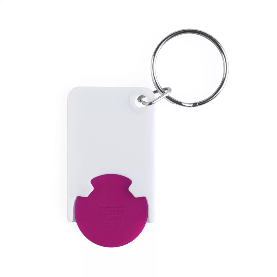 Trolex fuchsia blanc porte-clés jeton 