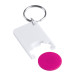 Trolex pink white trolley coin keyring 