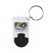 Trolex black white trolley coin keyring 
