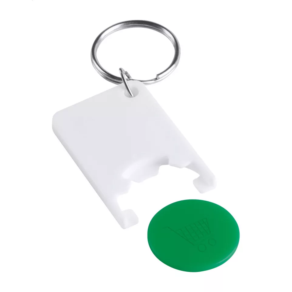 Trolex vert blanc porte-clés jeton 