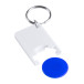 Trolex blue white trolley coin keyring 