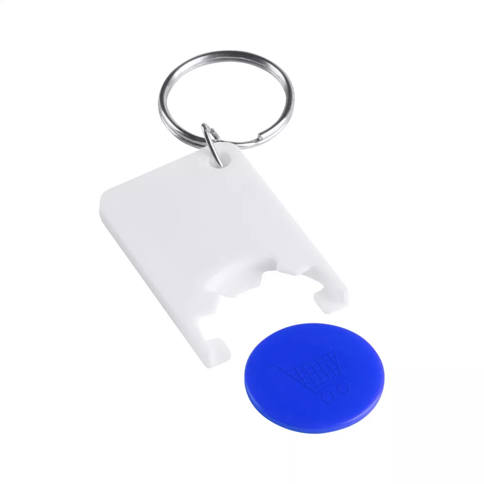 Trolex bleu blanc porte-clés jeton 