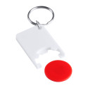 Trolex red white trolley coin keyring 