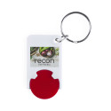 Trolex red white trolley coin keyring 