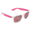 Harvey fuchsia froster wit zonnebril 