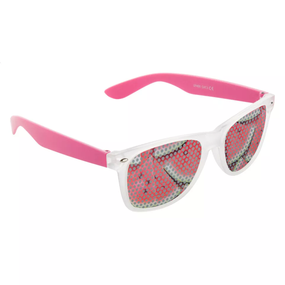 Harvey pink frosted white sunglasses 