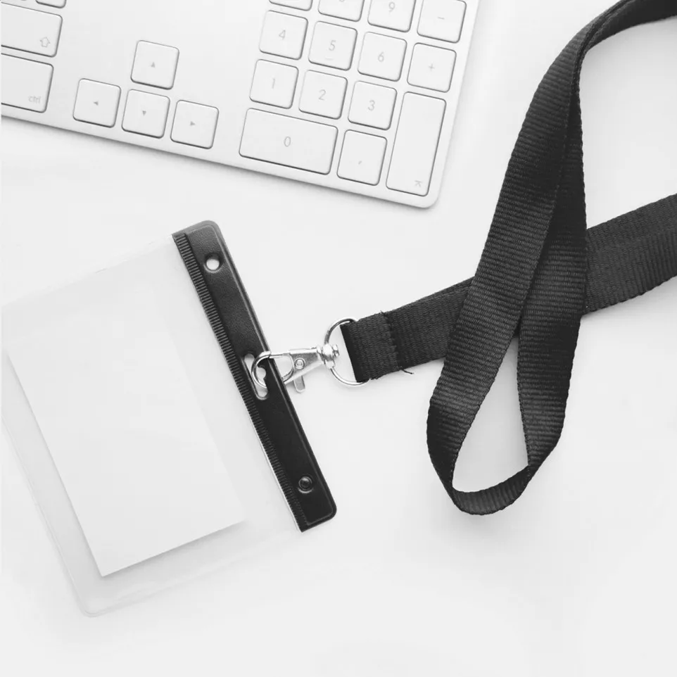 Bahhol black transparent badge holder 