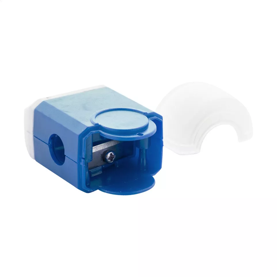 Pencix blauw wit puntenslijper/gum 