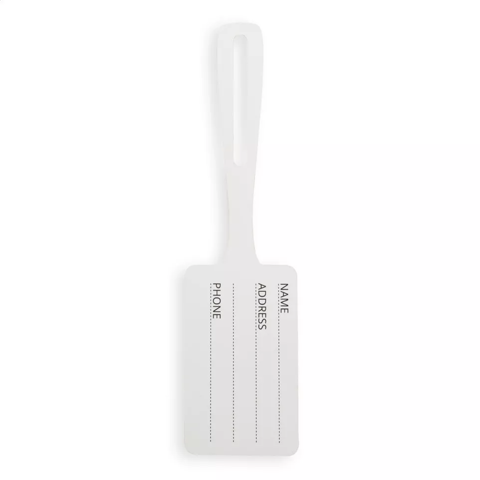 London white  luggage tag 