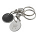 Eurocoin black  trolley coin keyring 