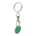 Eurocoin green  trolley coin keyring 