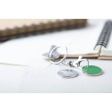 Eurocoin green  trolley coin keyring 