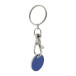 Eurocoin blauw  winkelwagenmuntje sleutelhanger 