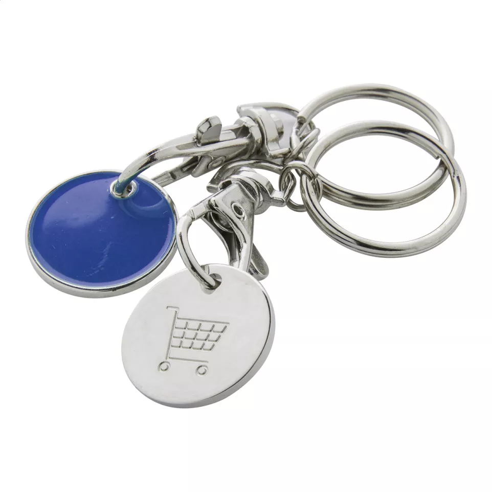 Eurocoin blauw  winkelwagenmuntje...