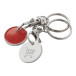 Eurocoin red  trolley coin keyring 