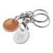 Eurocoin orange  trolley coin keyring 