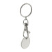 Eurocoin wit  winkelwagenmuntje sleutelhanger 