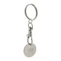 Eurocoin wit  winkelwagenmuntje sleutelhanger 
