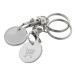 Eurocoin wit  winkelwagenmuntje sleutelhanger 