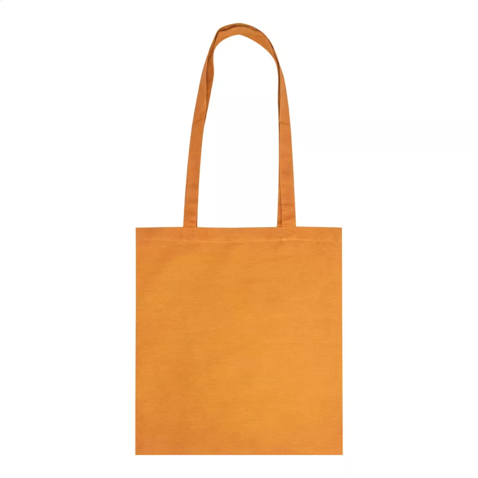 Colote orange  cotton shopping bag 