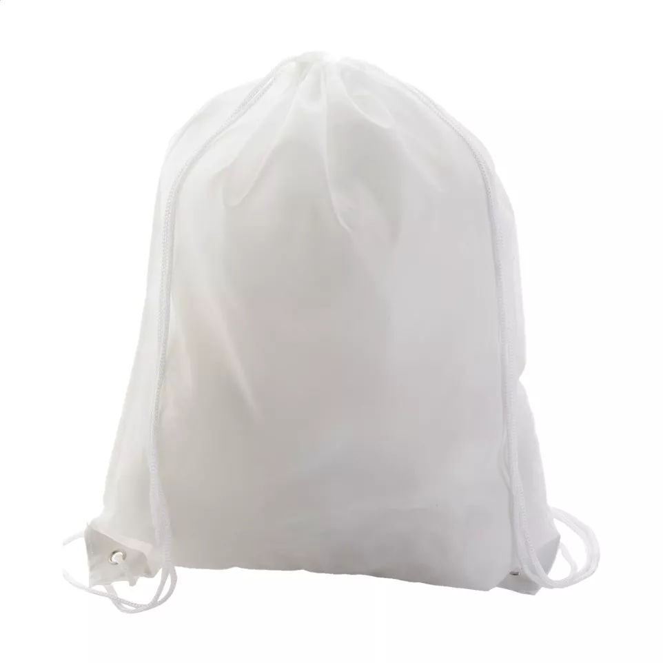 Druuk wit  trekkoord tas 