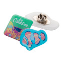 EpoBadge Midi blanc  badge époxy sur-mesure 