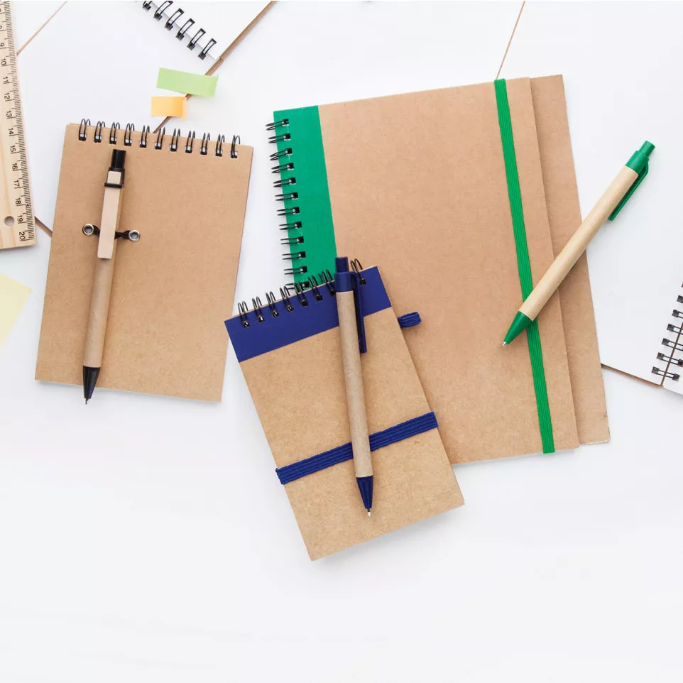 Negundo natural black notebook with pen 
