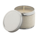 Scendle beige zilver geurkaars, vanille 