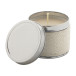 Scendle beige zilver geurkaars, vanille 