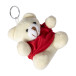 Keyted rood  pluche teddybeer sleutelhanger 