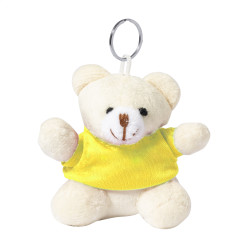 Keyted yellow  plush teddy bear keyring 