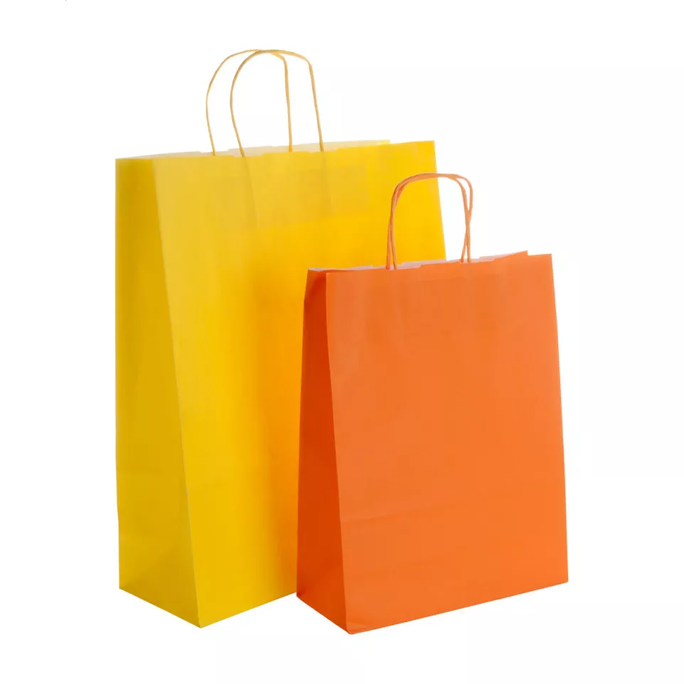 Store orange  paper bag 