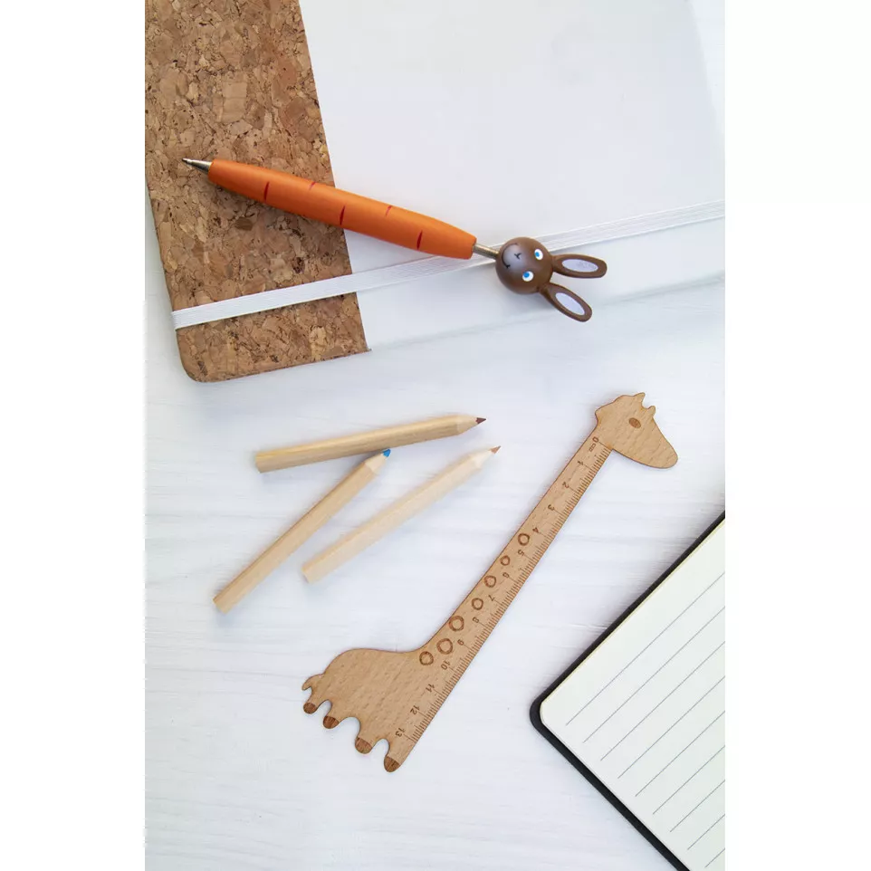Looney natuurlijk  houten liniaal 
