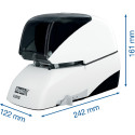 Rapid agrafeuse electrique R5080e, 80 feuilles, blanc/noir