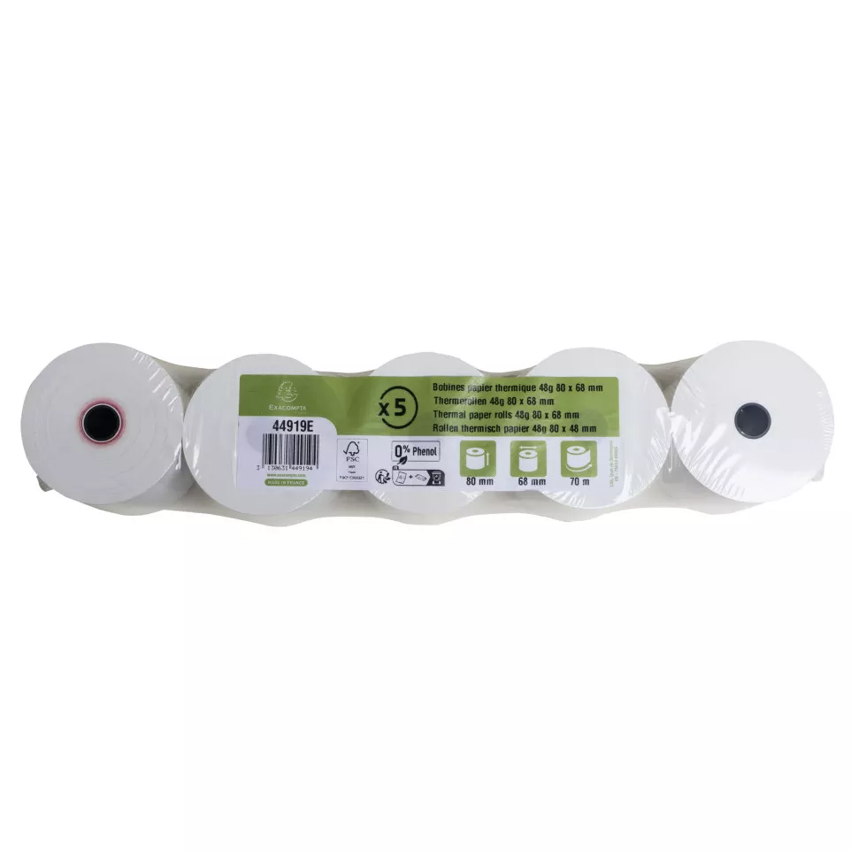 Exacompta Thermal Receipt Rolls 48gsm...