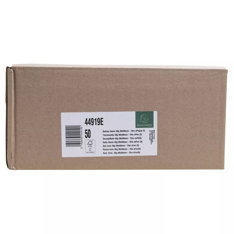 Exacompta Thermal Receipt Rolls 48gsm...