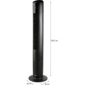 Domo kolomventilator met sfeerlicht, hoogte 110 cm, zwart