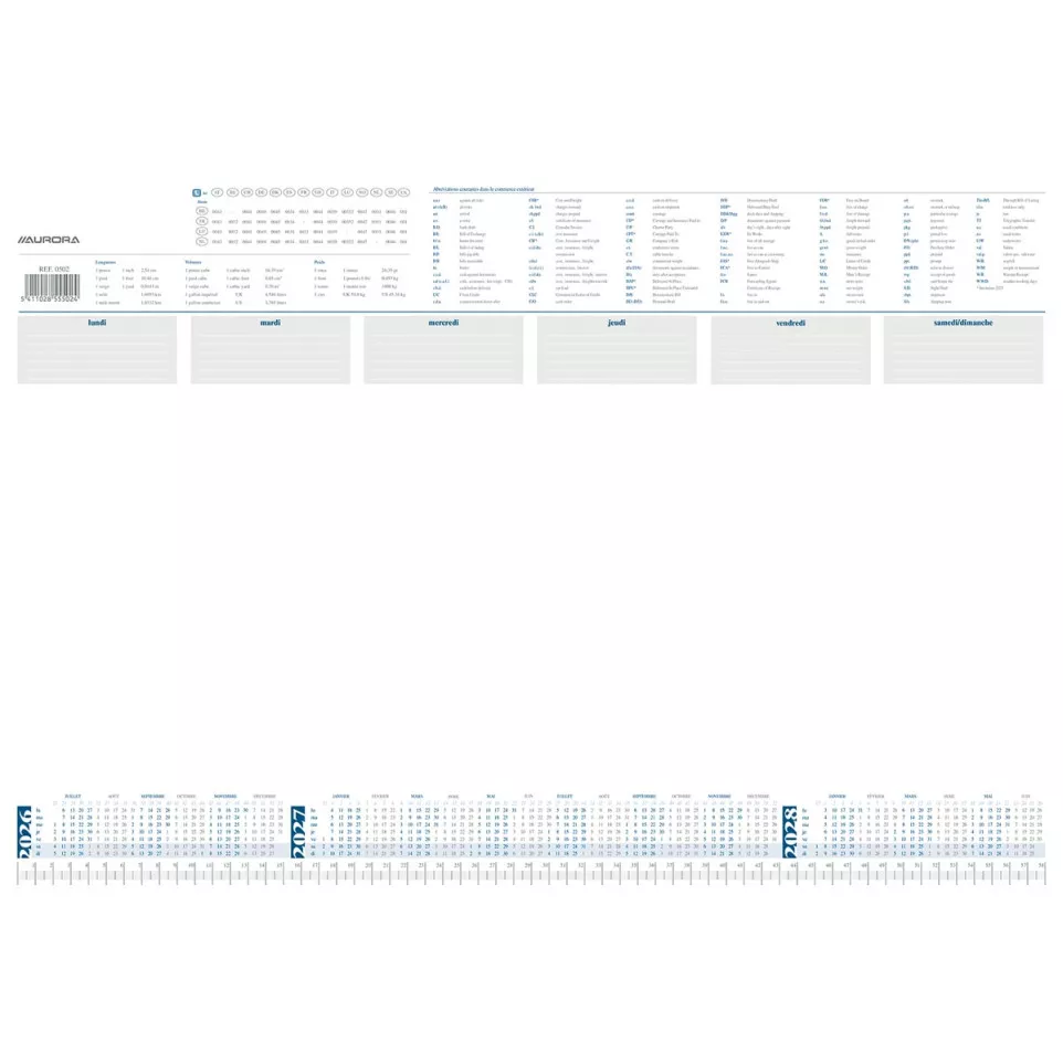 Aurora French Desk Mat 2026