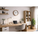 MAUL wandklok Grain, quartz, diameter 31 cm, kunststof kader, donker hout