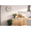 MAUL Grain Wall Clock Quartz Diameter 31 cm Plastic Frame Light Wood