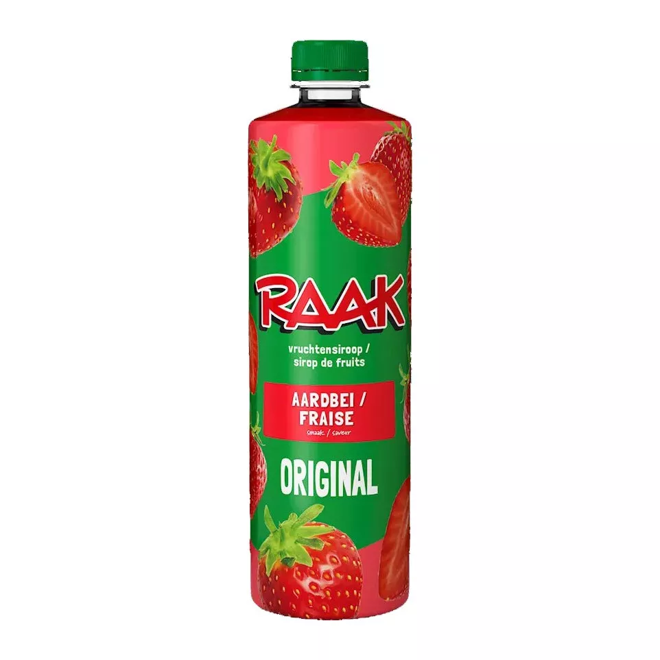 Raak sirop fraise, bouteille de 75 cl
