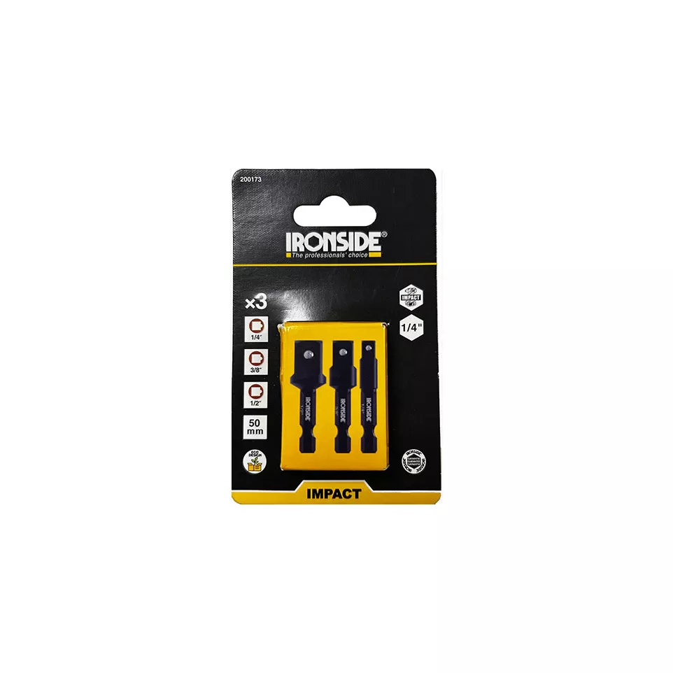 Set of 3 Impact Socket Adapters 1/4 -...