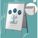Nobo chevalet porte-affiche Essence, en aluminium, argent, ft A1