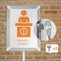 Nobo info vloerstandaard Premium Plus, afsluitbaar, ft A3