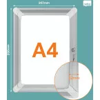 Nobo clicklijst Premium Plus, en aluminium, verrouillable, ft A4